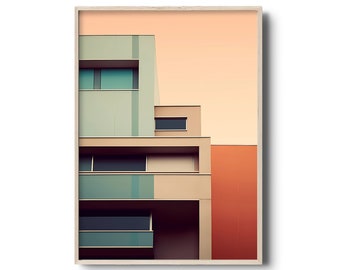 Minimal architecture print | Minimalism | Minimalist wall art | Minimalist home decor | architecture printable wall art | Neutral colors