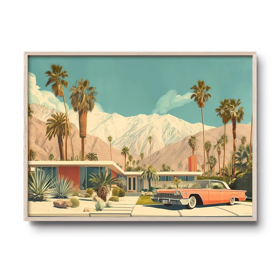 Vintage Palm Springs Wall Art | Palm Springs Lifestyle | Retro