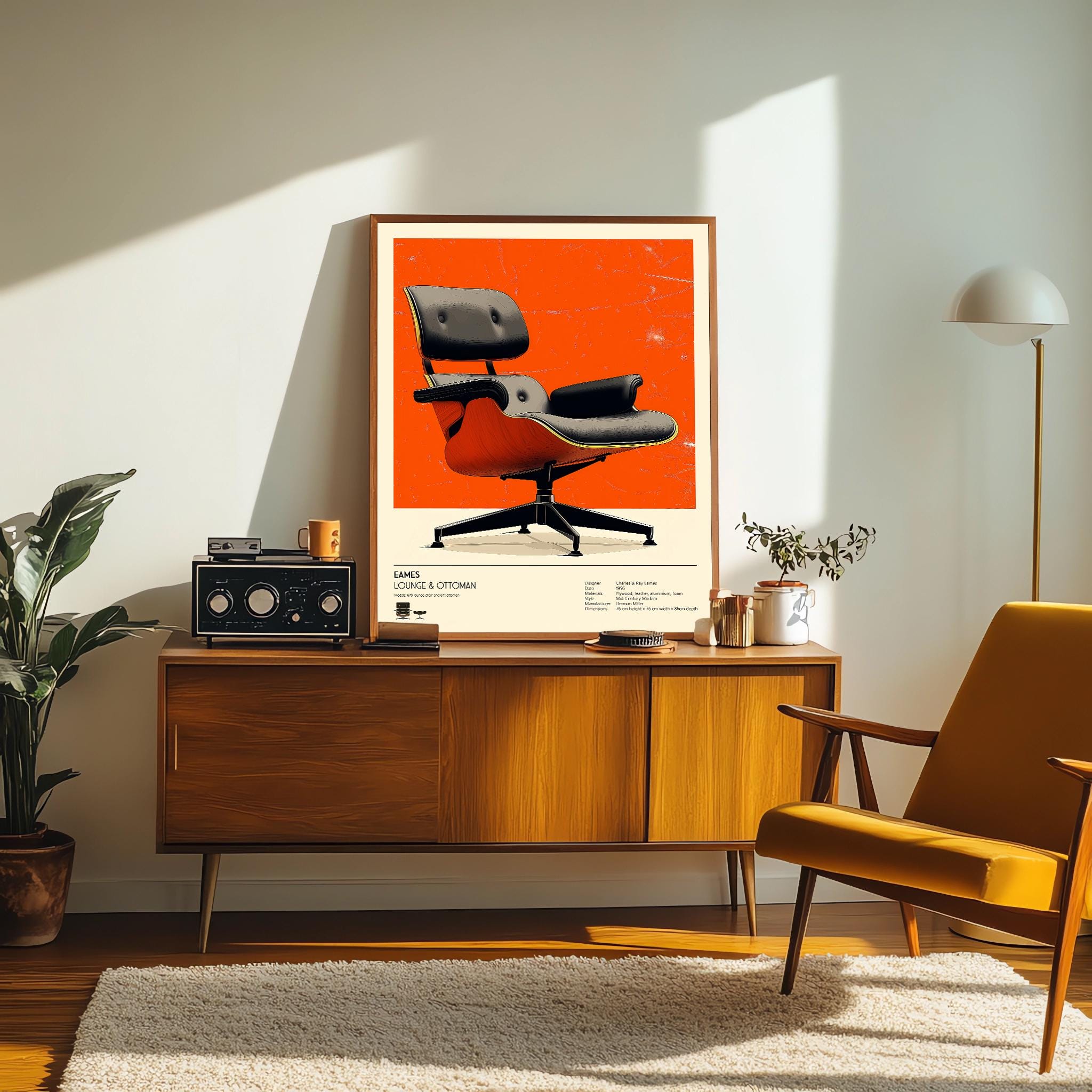 Eames Lounge Chair Print - Mid Century Modern Poster - Iconic