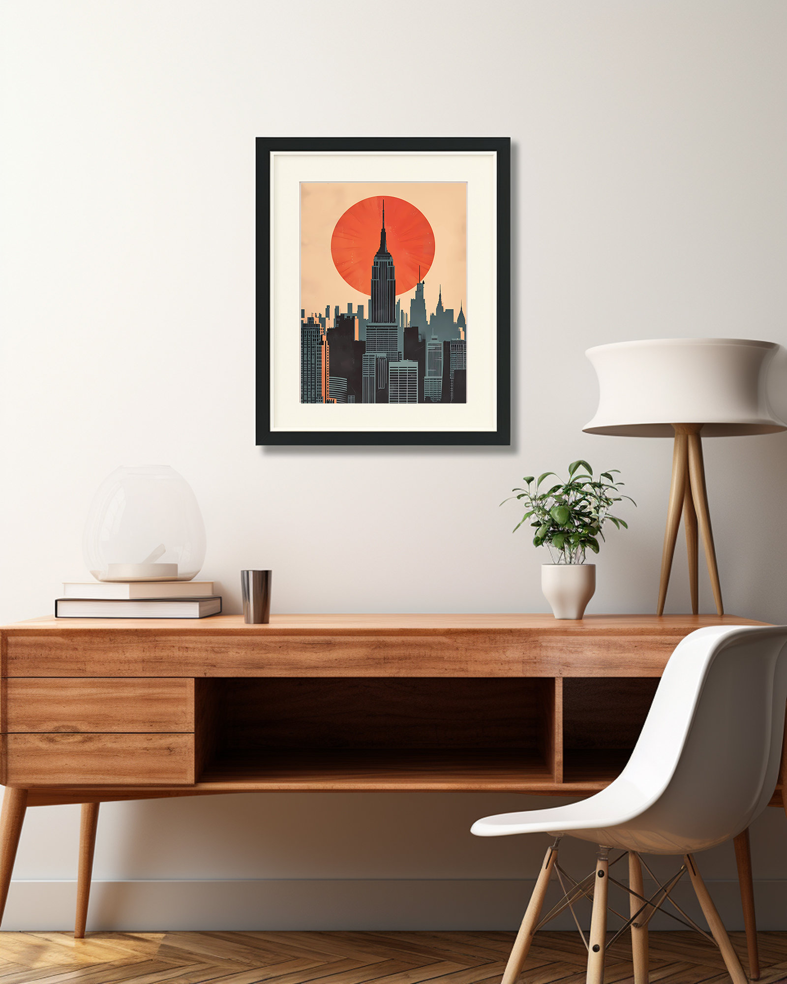 New York City Sunset Art Print | Empire State Building | NYC Wall Art ...