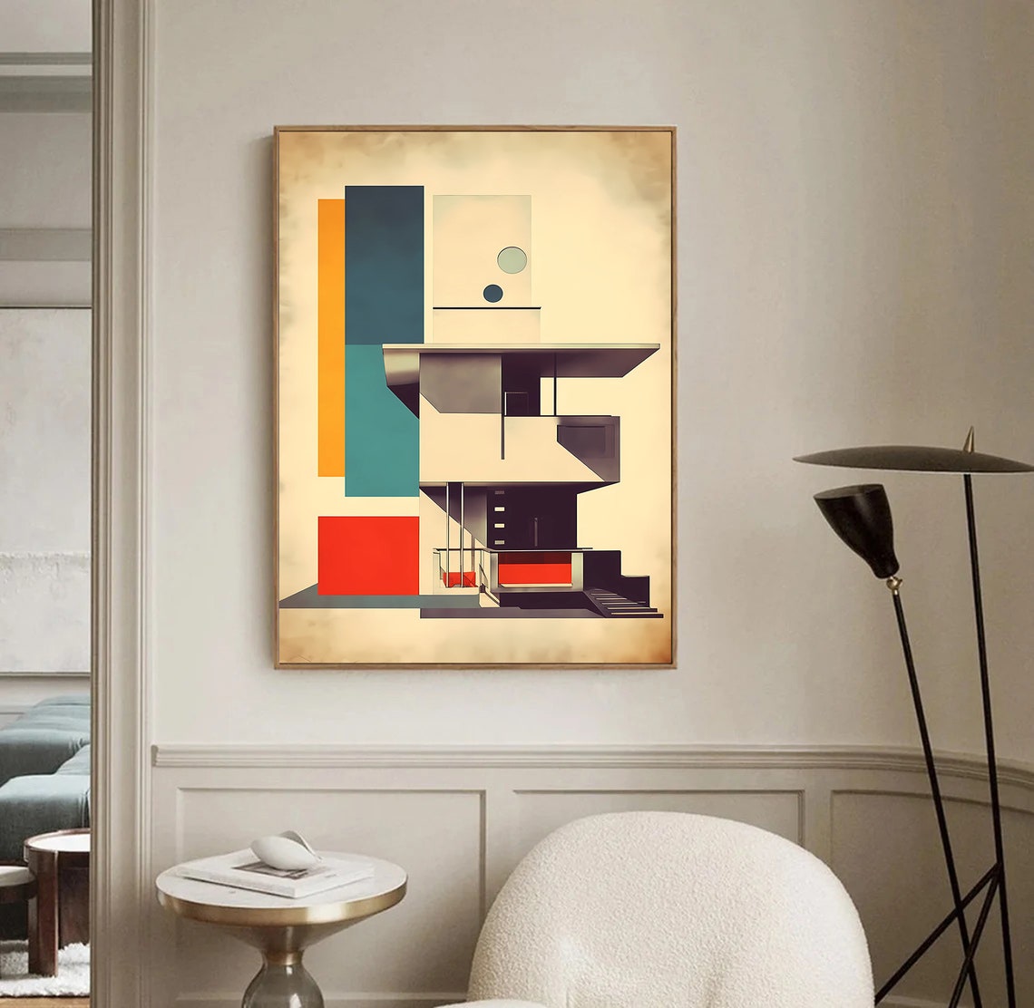 Bauhaus Architecture Poster Vintage Bauhaus Illustration - Etsy