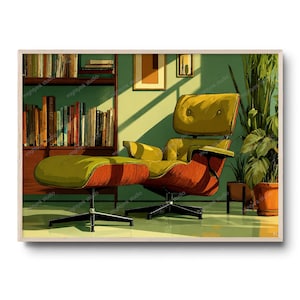 Eames chair poster - Etsy 日本