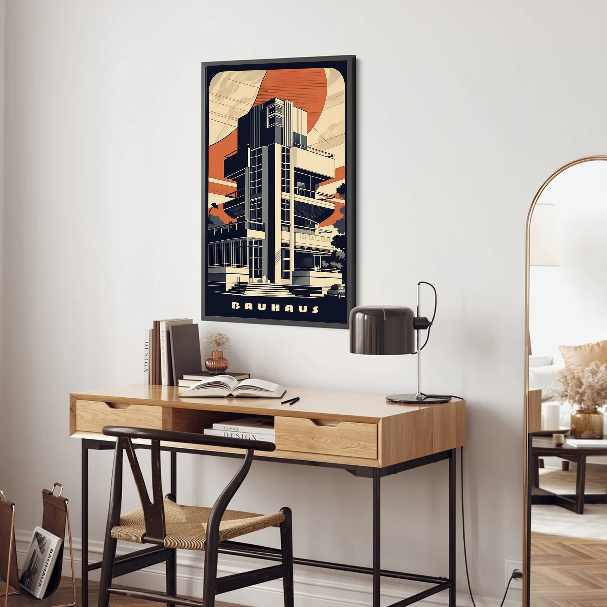 Bauhaus Architecture Poster Bauhaus Design Retro Architecture Print ...