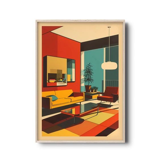 Modernist Interior Art Print | Mid Century Modern Wall Art