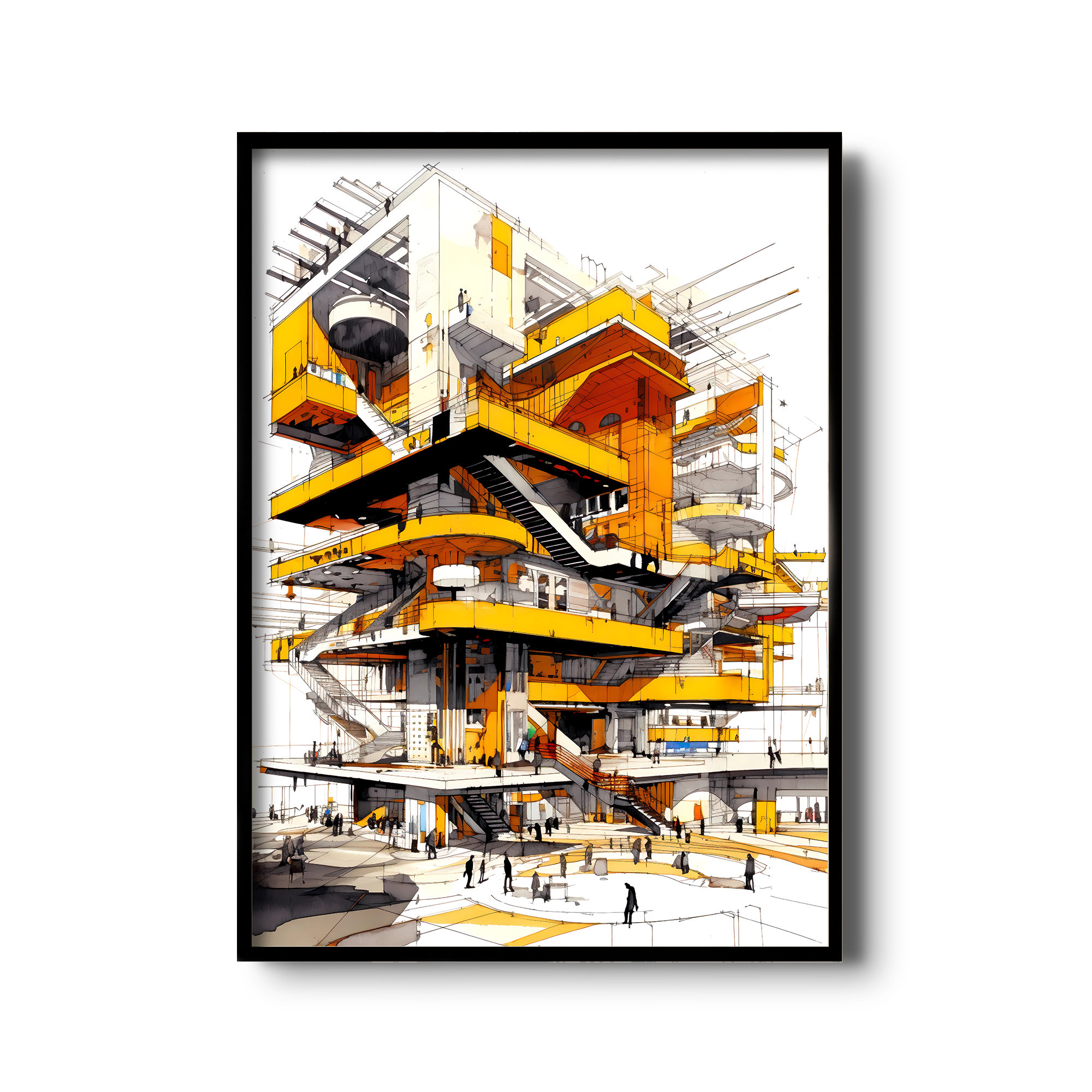 High-tech Architecture Print | Architect Richard Rogers