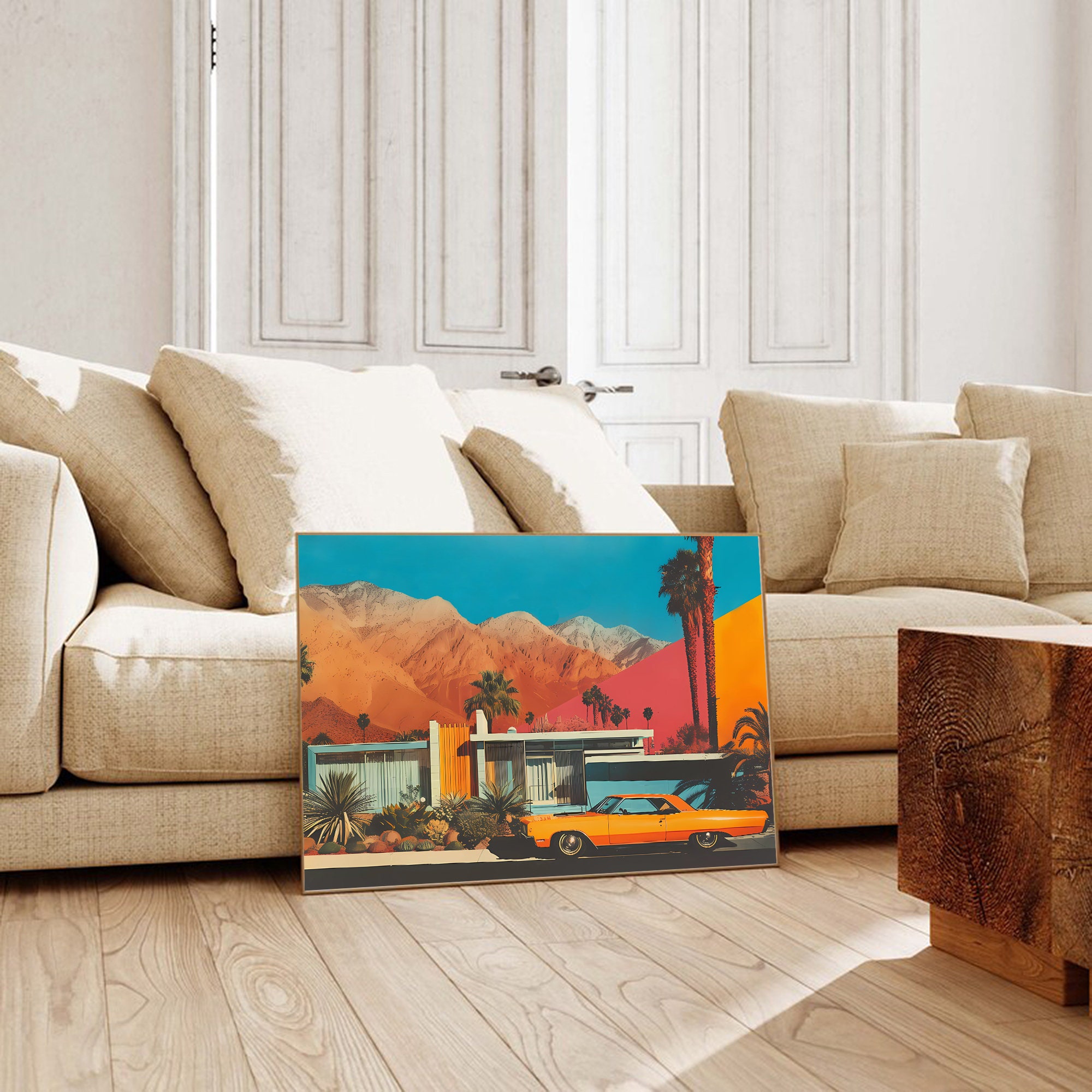Palm Springs Art Print | California Electric Vibes | Mid-century