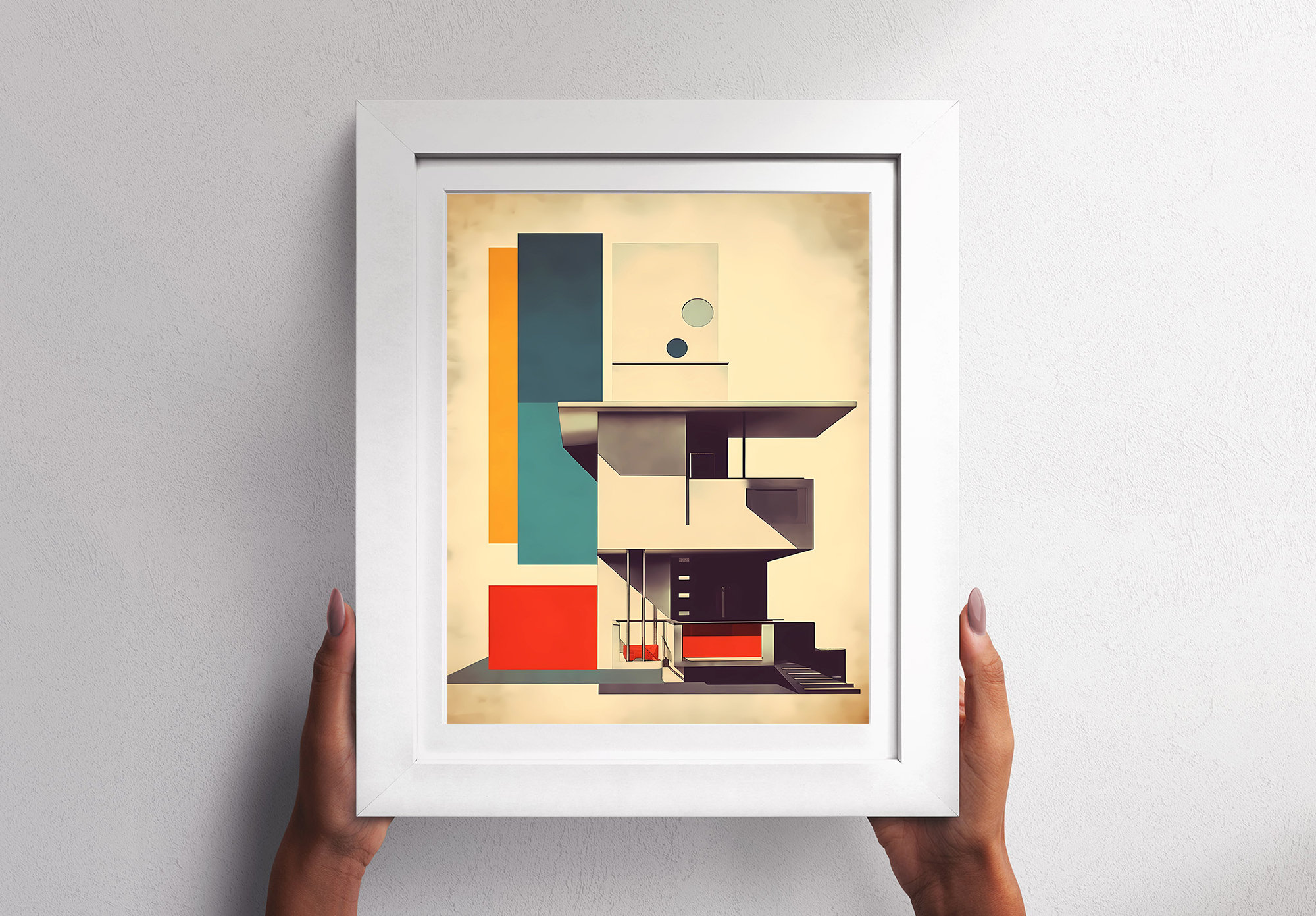 Bauhaus Architecture Poster | Vintage Bauhaus Illustration