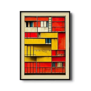 Architecture print | Modernism art | Modernist architecture wall art | Le Corbusier inspirational architecture | architecture decor