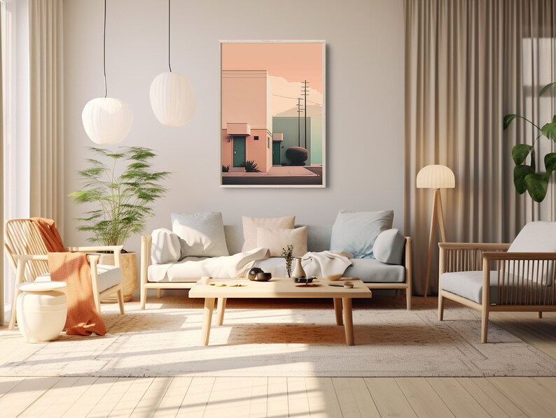 Picture of Minimalist Urban Architecture Print Minimalist Dreamy California ...