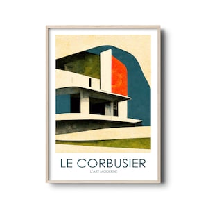 Le Corbusier Art Print | Modern Art | Le Corbusier Modern Movement wall art | Le Corbusier architecture poster | Abstract modern art