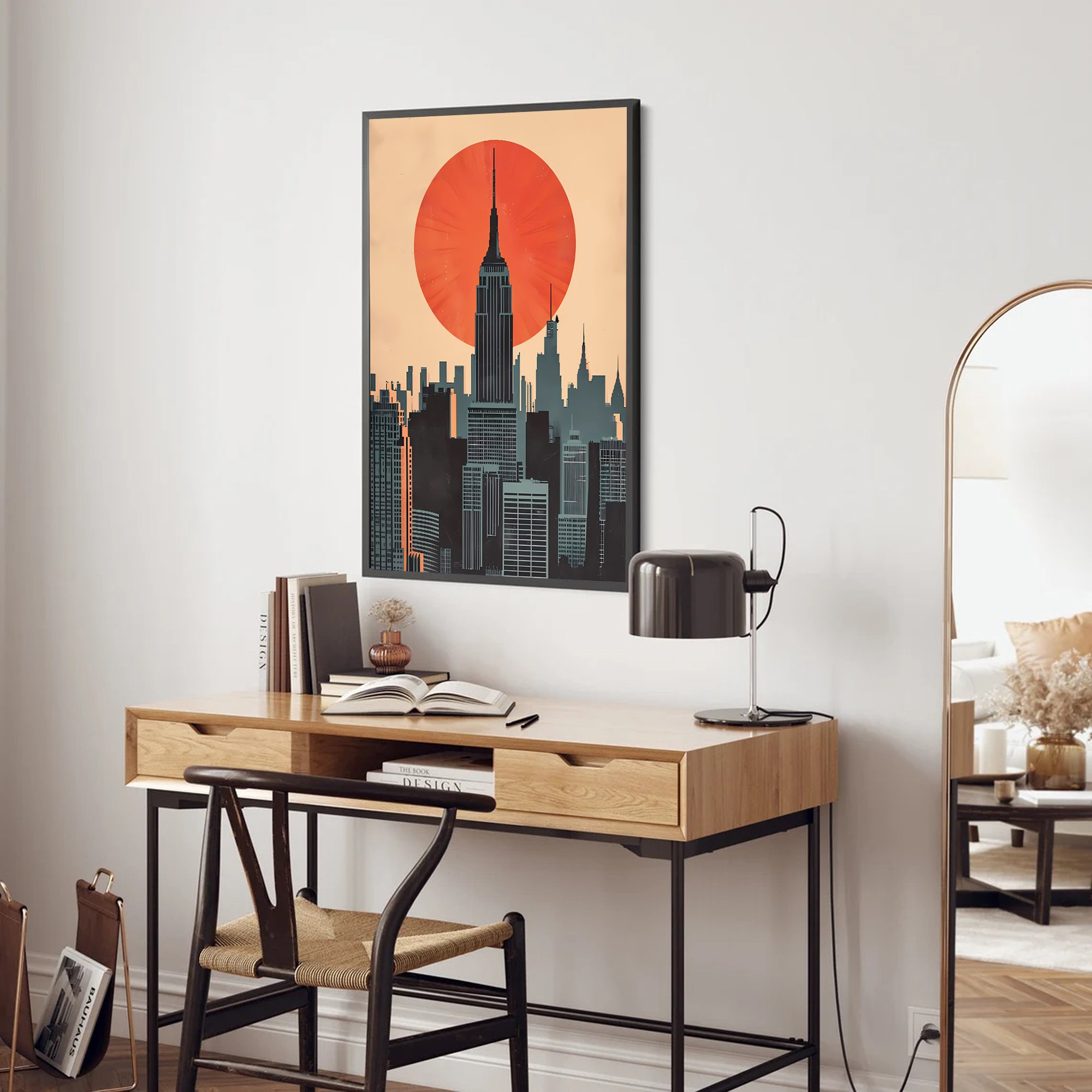 New York City Sunset Art Print | Empire State Building | NYC Wall Art ...