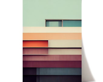 Minimal architecture wall art | minimal art print | minimalism | Contemporary decor | Architecture poster | minimalist artwork print