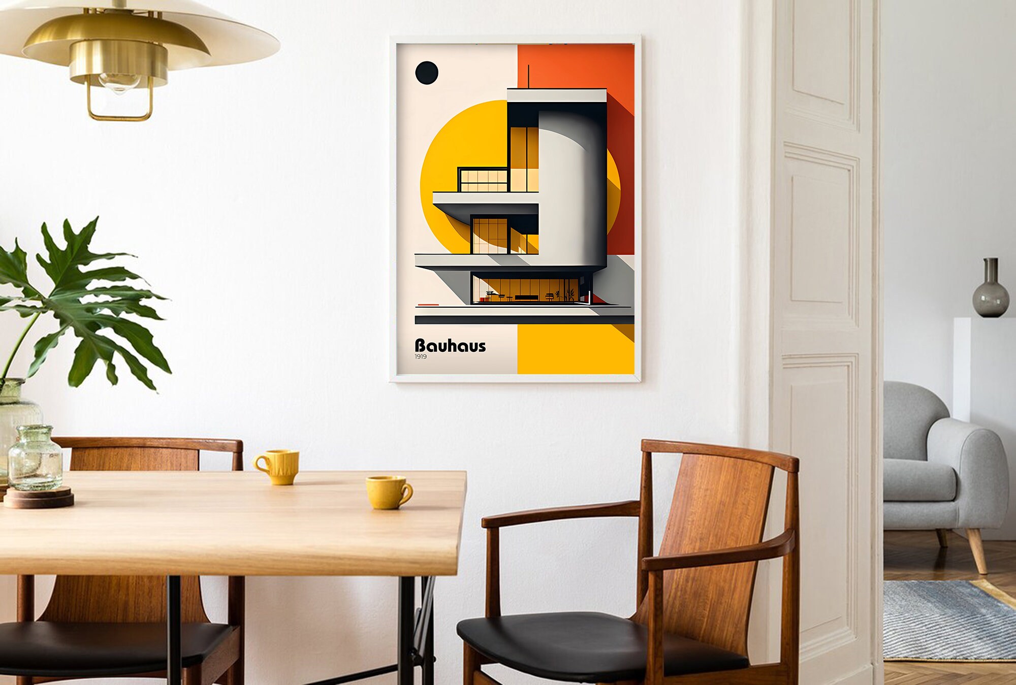 Bauhaus Architecture Poster | Modern Architecture Wall Art ...