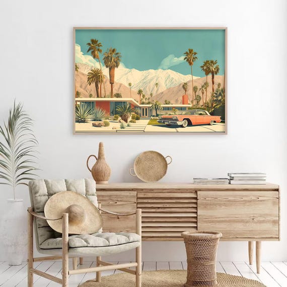 Vintage Palm Springs Wall Art | Palm Springs Lifestyle | Retro