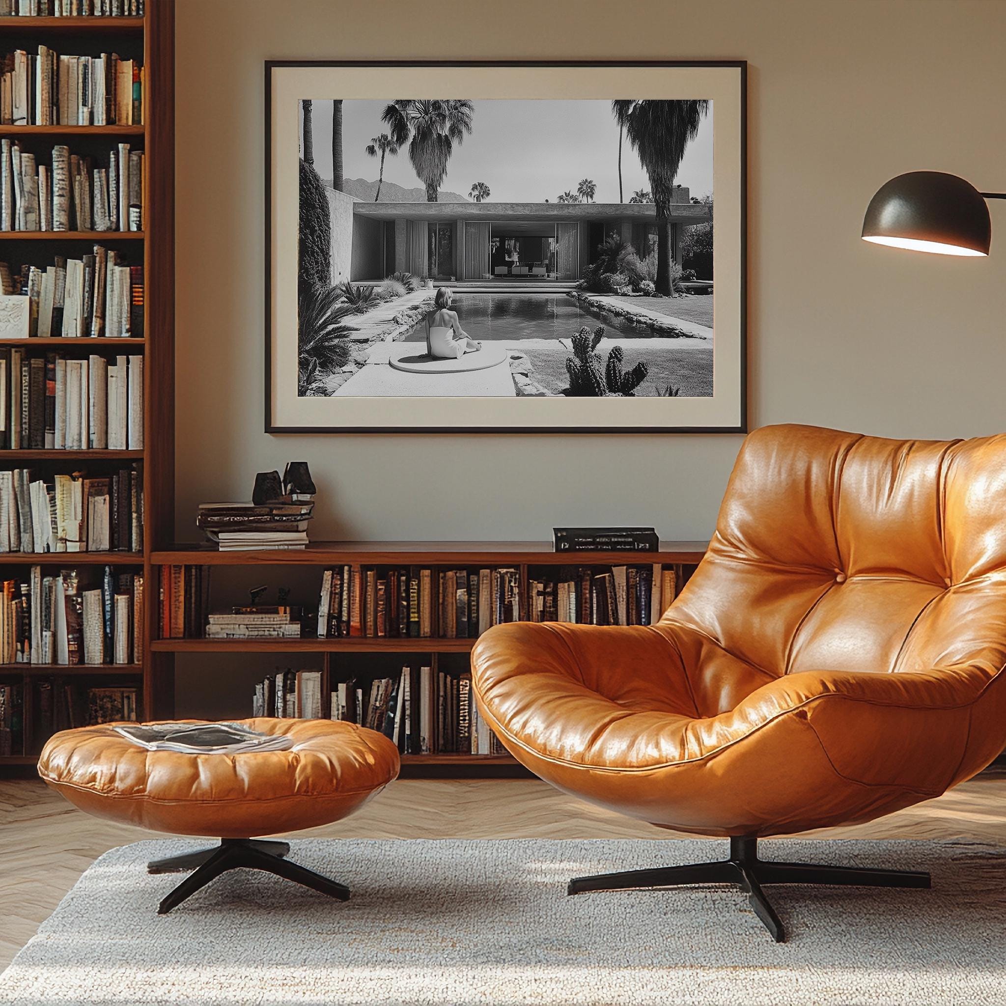 レア★PALM SPRING LIVING★インテリア★ライフスタイル Palm Springs Photo Print | Mid Century Modern Elegance Wall Art