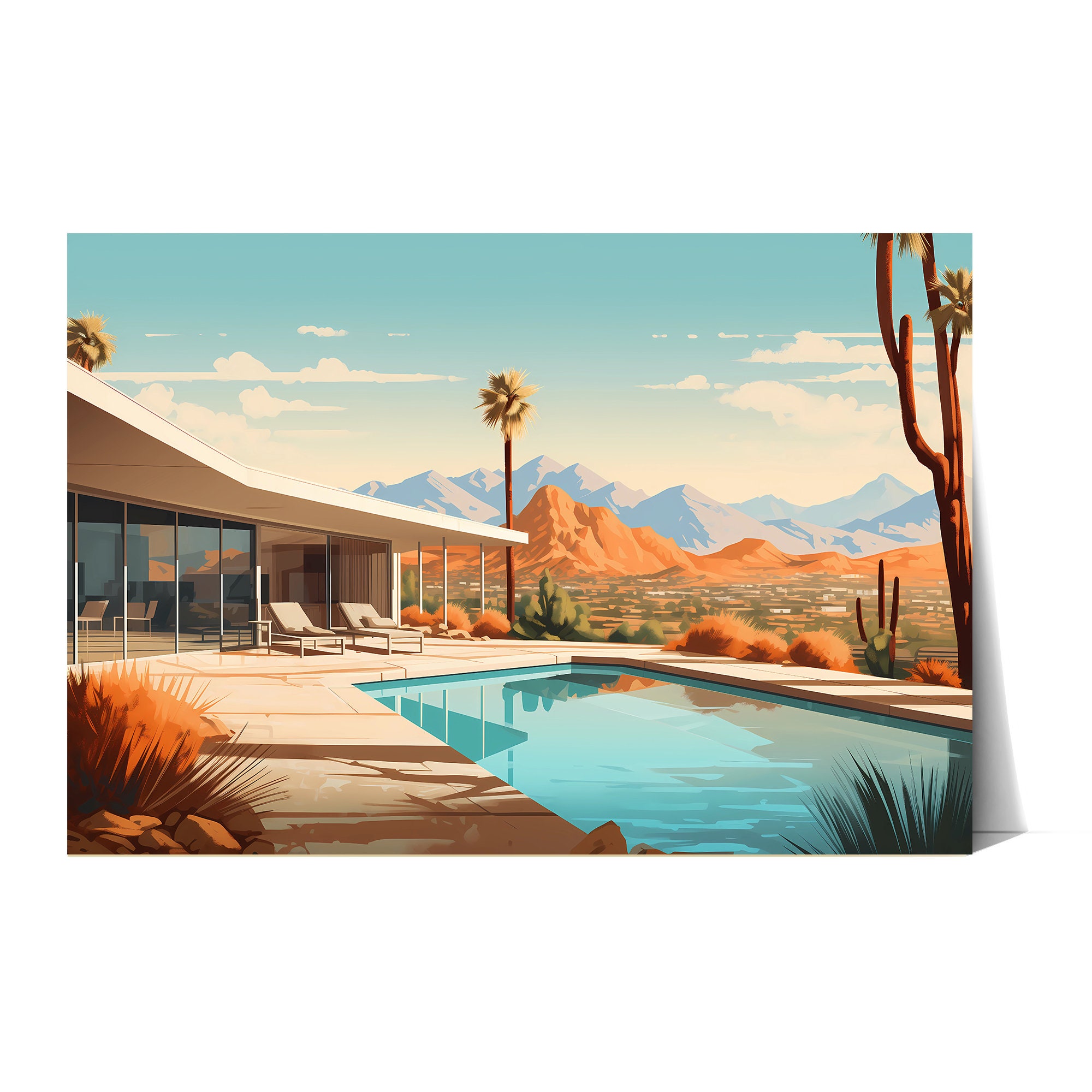 California Wall Art | Palm Springs | Mid Century Modern | Pool