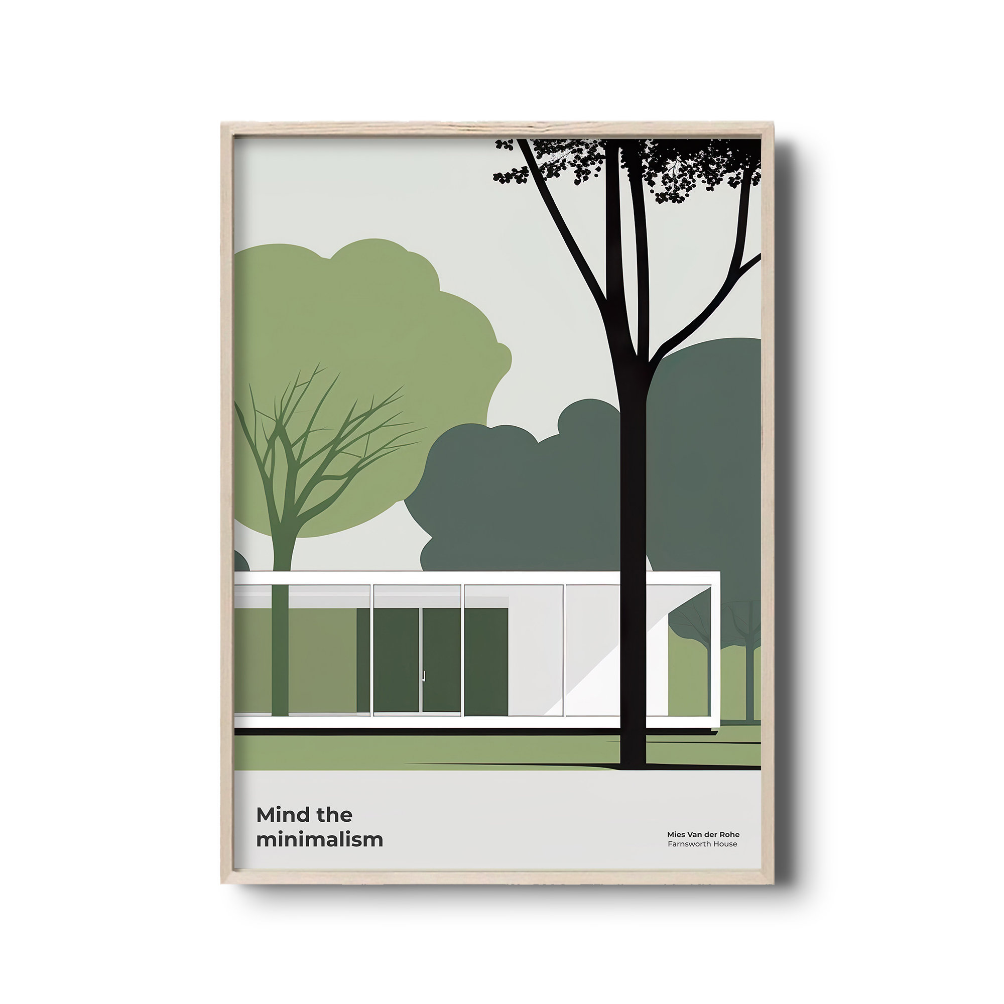 Mind the Minimalism | Minimalist Architecture Print | Mies Van Der