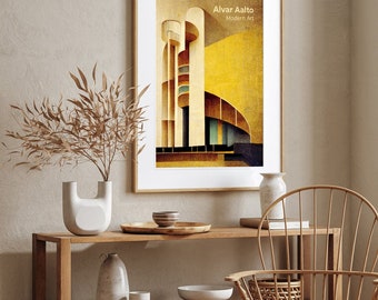 Architecture Wall Art | Alvar Aalto Architect | Modernist