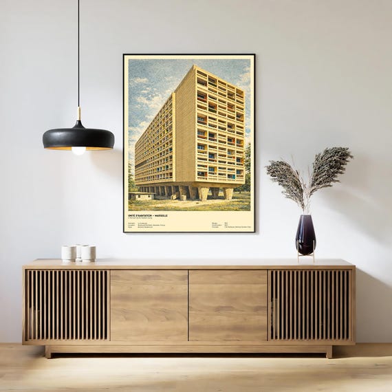 Unité D'habitation Print – Le Corbusier Brutalist Architecture