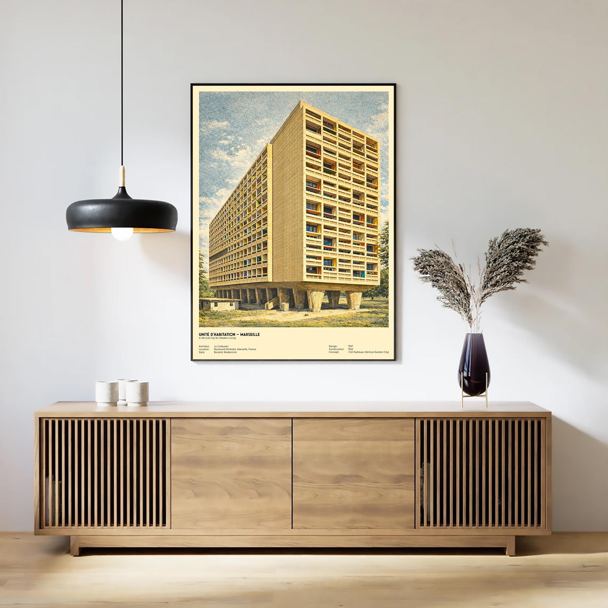 Unité D'habitation Print – Le Corbusier Brutalist Architecture