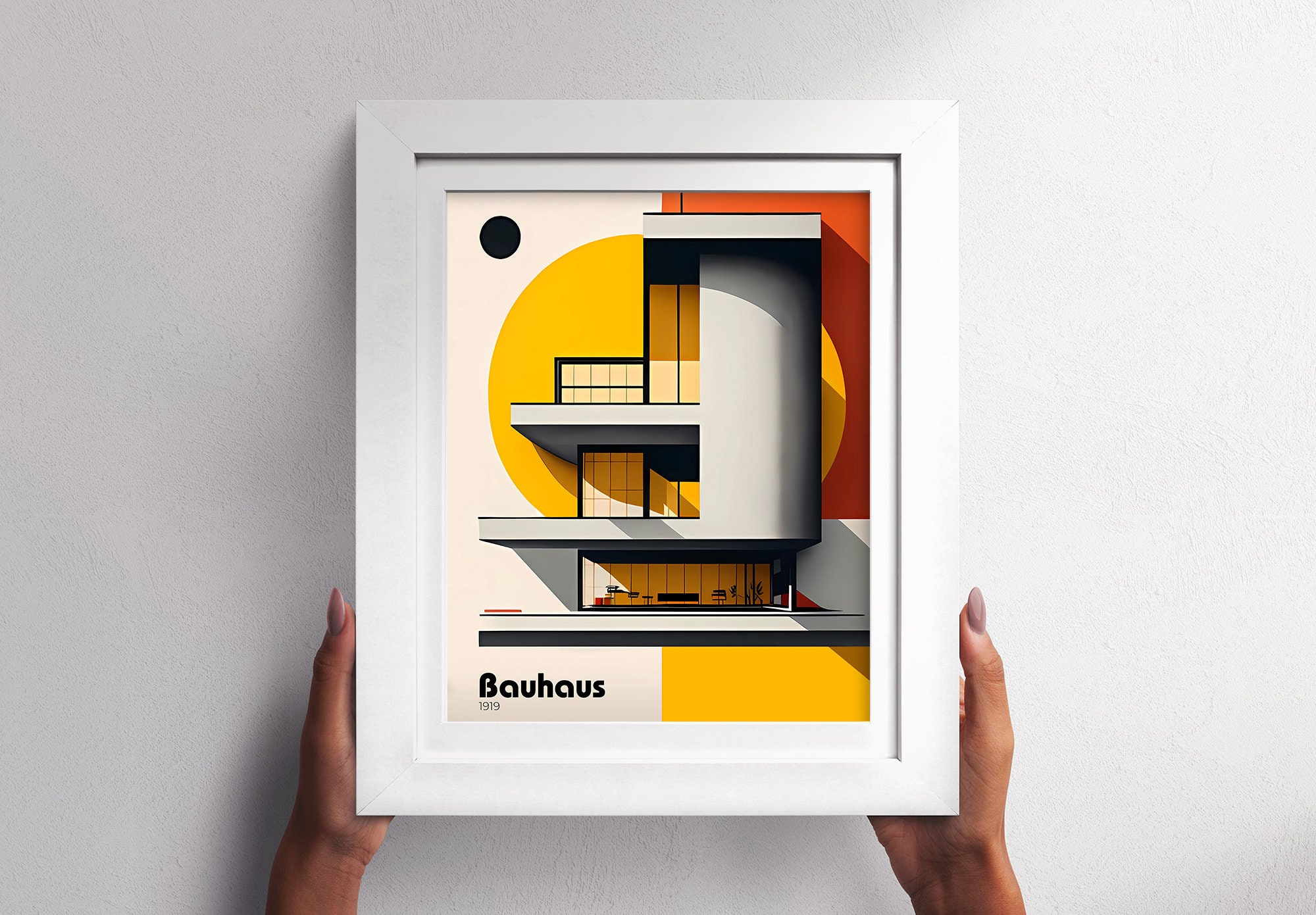 Bauhaus Architecture Poster | Modern Architecture Wall Art ...