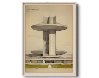 Vintage Architecture Print | Modern Architecture Drawing | Oscar