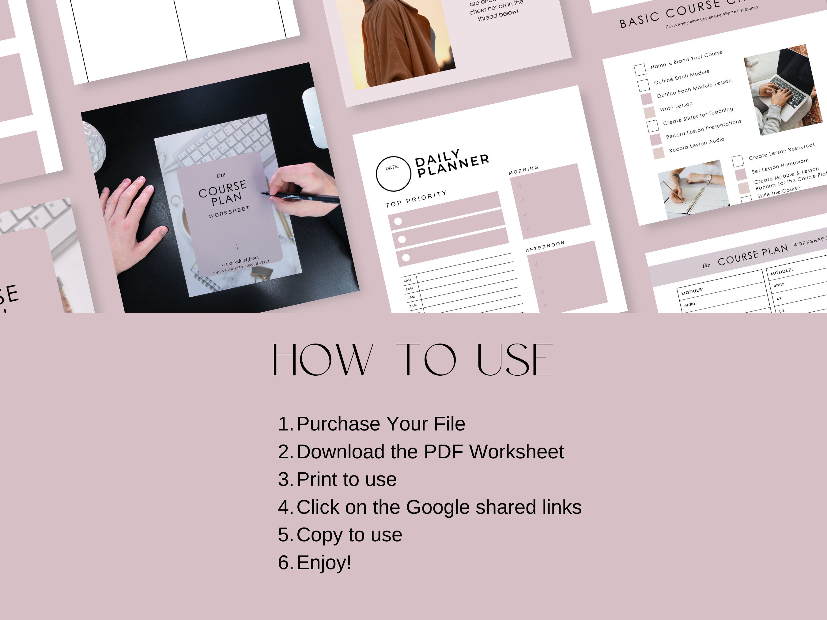 Course Planner, Course Planner Worksheet, Course Planner Printable ...