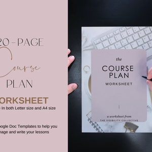 Course Planner, Course Planner Worksheet, Course Planner Printable, Course Plan Checklist, Course Creator, Google Doc Template, Lesson Plan