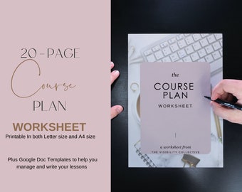 Course Planner, Course Planner Worksheet, Course Planner Printable, Course Plan Checklist, Course Creator, Google Doc Template, Lesson Plan