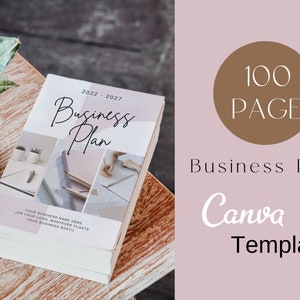 Business Plan Template | Online Business Plan | Business Plan Canva Template | Editable Business Plan | Modern & Feminine Business Plan