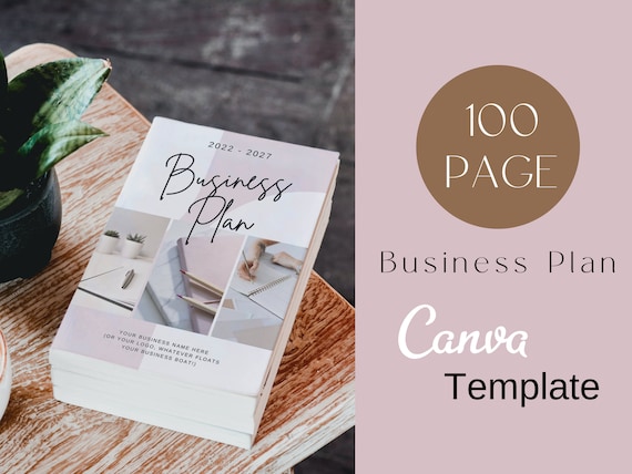 Business Plan Template | Online Business Plan | Business Plan Canva Template | Editable Business Plan | Modern & Feminine Business Plan