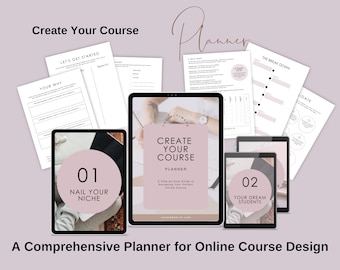 Create Your Course Planner | Design Your Perfect Online Course | Course Planner For Course Creators | Planner for Online Course Creation