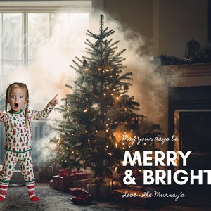 Biglietto di Natale Albero in Fiamme, Divertente umorismo nero Canva, Biglietto di auguri personalizzato per bambini e adulti, TikTok, Instagram, Biglietto personalizzato, Allegro + Luminoso
