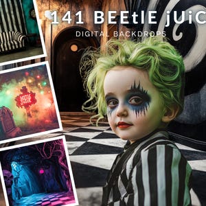 141 Fondos digitales CG de la película Beetledrink para Halloween, Cosplay de Beetle, Tarjeta personalizada, Mascota de Halloween, TikTok, Instagram, Foto compuesta