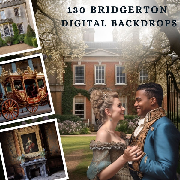 130 Bridgerton Inspired Digital CG Backdrops, Regency backdrops, Engagement, Maternity, Wedding, Ballrooms, Castle Interiors Exteriors, Brit