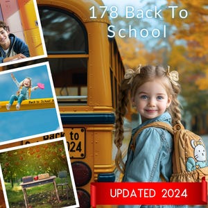178 Back To School Digital Backdrops, Busses, Vintage Classes, Apple Orchards, Graduation, Books, Lockers, Backgrounds, Composite, Kids