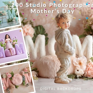 202 fondos digitales premium para el Día de la Madre, fondos CG, fondo de estudio para mamás, composición, fotografía de estudio, recién nacidos y niños, retratos