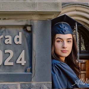 Telón de fondo de graduación de la Ivy League, telón de fondo de IA, fondo de fotos de personas mayores, telón de fondo de graduación de la universidad de la escuela secundaria, TikTok, Instagram, tarjeta