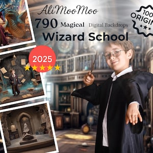 790 Magical Wizard CG Digital Backdrops, Wizard stock, Magic Backgrounds, Wizard school, Castle, Patronus, Mega Bundle, TikTok, Custom Card