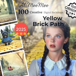 Más de 110 fondos CG del Mago de Oz, fondos de cuentos de hadas, Más allá del arcoíris, Dorothy, Toto, Tornado, Medio Oeste, Mega-Pack, Papel digital Scrap