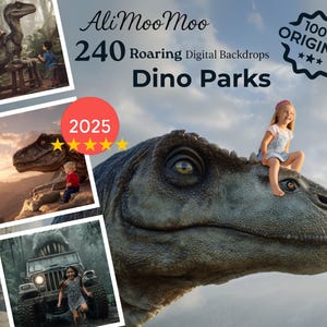 240 Dinosaur Digital CG Backdrops, T-Rex Backgrounds, Dinosaur Background, Jurassic Mega Bundle, Digital Download Mega Pack, Brontosaurus