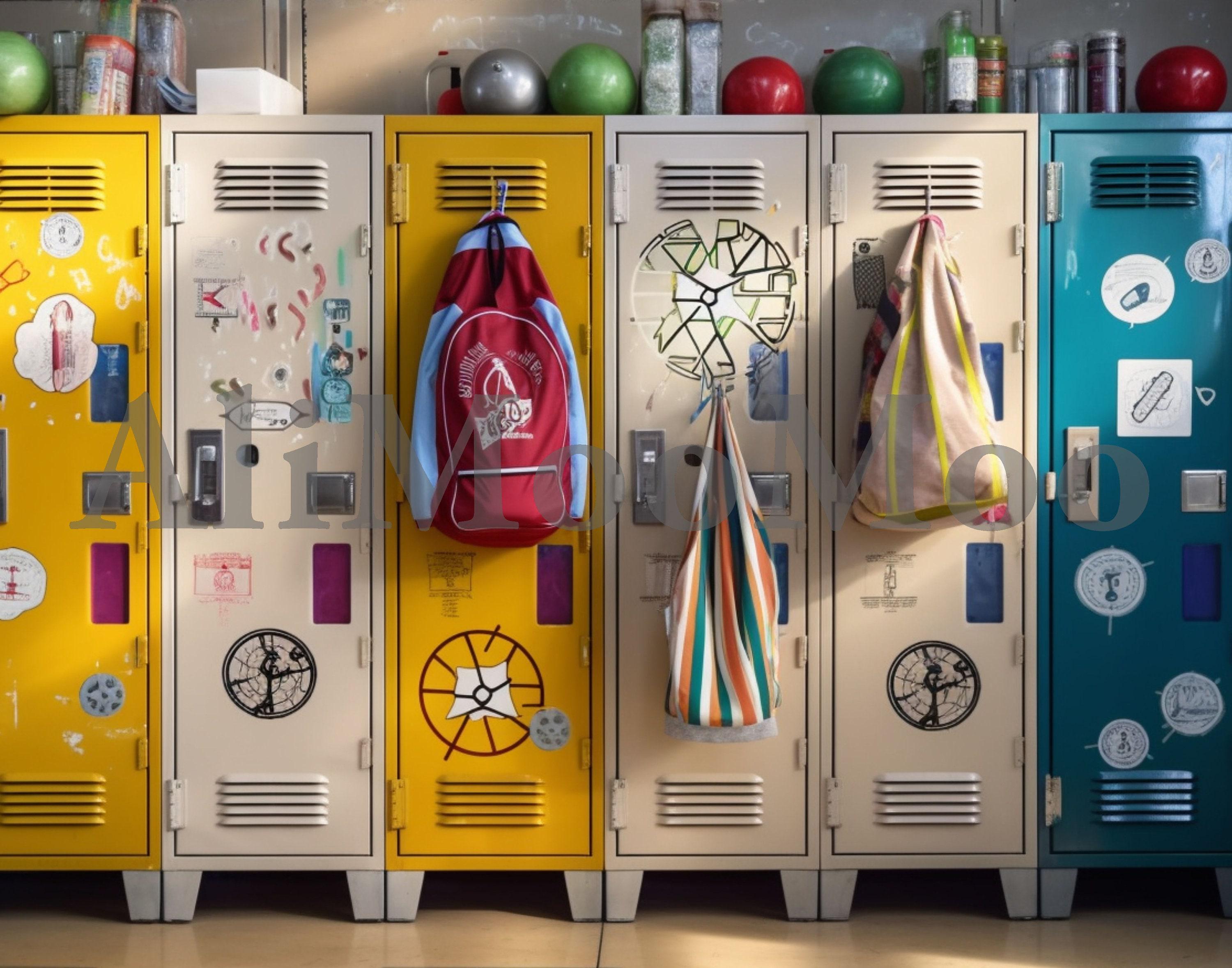 Student Locker Background Design School Locker CG Digital Backdrop, Back-to-school Digital Background ...