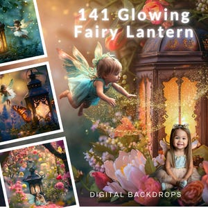 141 Fee Laterne Digitale Kulissen, Fee Licht Hintergründe, Fairytale Mega Bundle, Storybook Prinzessin, Verzaubert, Tik