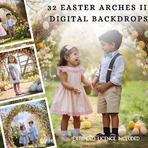 32 Premium Outdoor Easter Arches CG Backdrops, Easter Background, Easter Composite, Easter Mega Bundle, Digital Download, Pet and Child