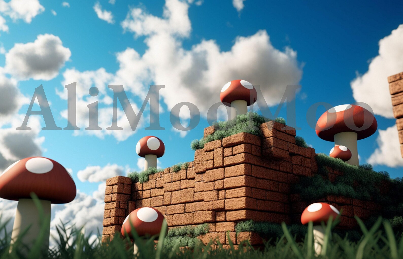 A Super Video Game Inspired CG Digital Backdrop, Gamer, Super Mario ...