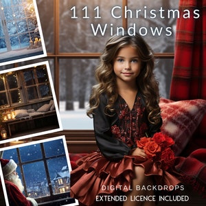 11 Digitale Kulissen für Weihnachtsfenster, Weihnachtsmann Fensterhintergrund, Rentier, Frostiges Fenster, Fensterbank, Leiste, Bank, Instagram, TikTok