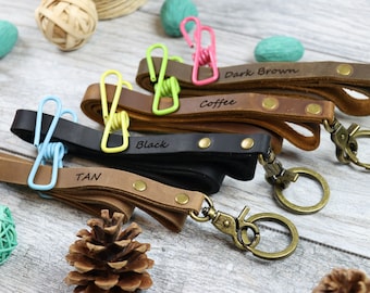 Leather Lanyard Personalized, Teacher Lanyard Leather Lanyard For Keys Personalized, Lanyard Keychain, Lanyard For ID Badge