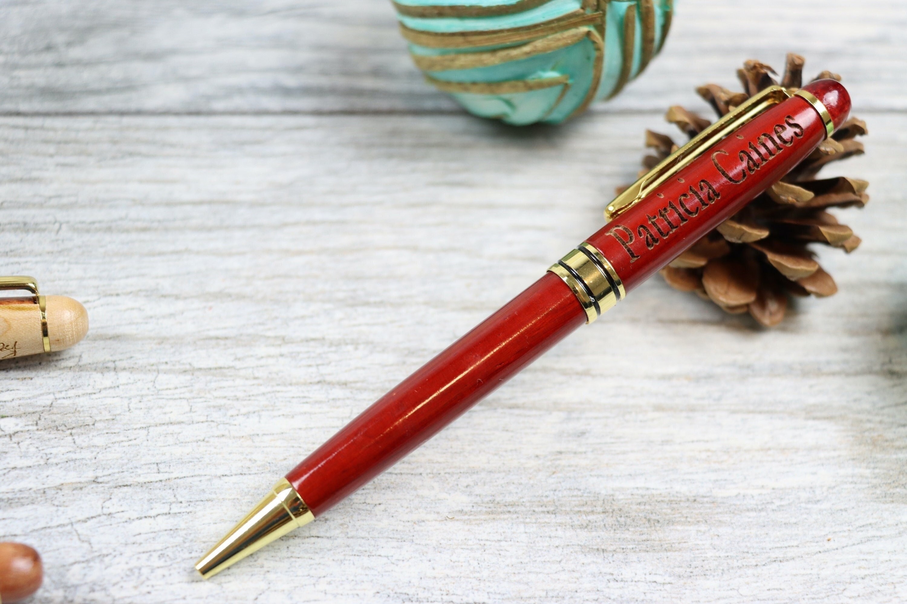 Personalized Engraved Wood Pen, Custom Wooden Ballpoint Pens