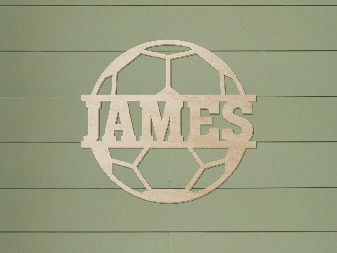 SOCCER WOOD SIGN, Nursery Decor, Personalized Wood Sign, Wooden Name ...