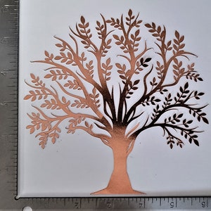 Free Standing Tree of Life (TL06) - 6&quot; W x 5.9&quot;H Stained Glass Copper Foil Overlay